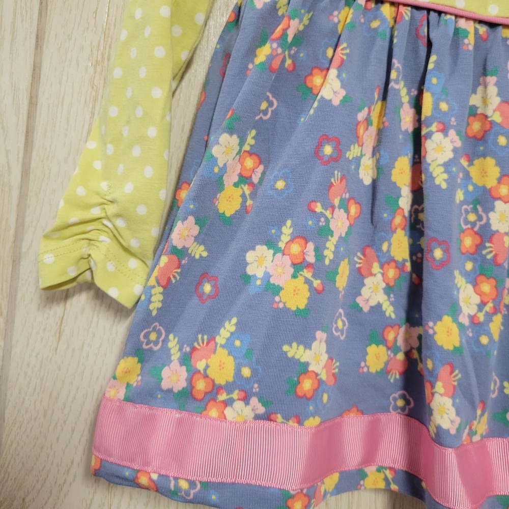 Matilda Jane Floral Polka Dot Ruffled Dress 6-12M - Picture 2 of 4